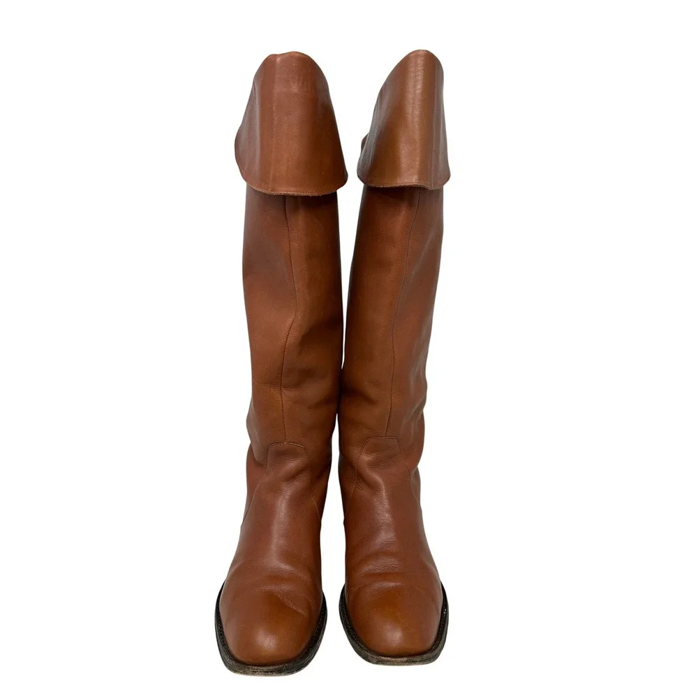 Coach Cheyenne Brown Soft Calf Leather Over the Knee Riding Boots 9.5